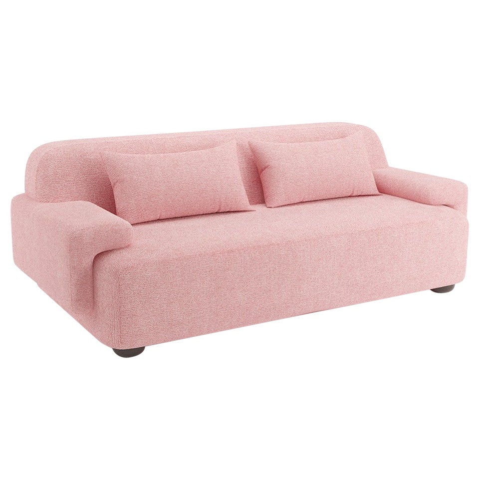 Popus Editions Lena 4 Seater Sofa in Pink Megeve Fabric with Knit Effect For Sale