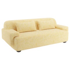 Popus Editions Lena 4 Seater Sofa in Straw Zanzi Linen and Wool Blend Fabric