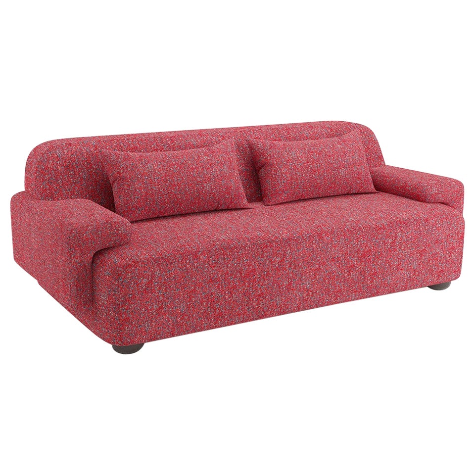 Popus Editions Lena 4 Seater Sofa in Cayenne Zanzi Linen & Wool Blend Fabric For Sale