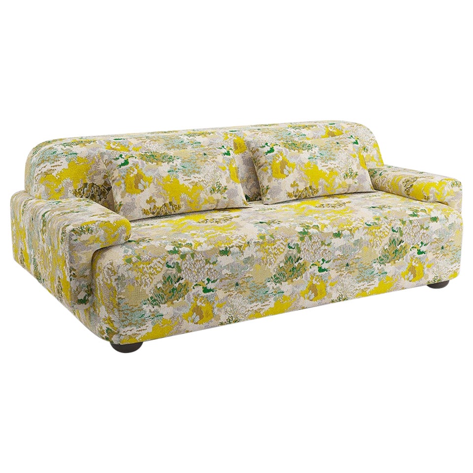 Popus Editions Lena 4 Seater Sofa in Citrine Marrakech Jacquard Upholstery For Sale