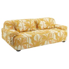 Popus Editions Lena 4 Seater Sofa in Rust Miami Jacquard Upholstery