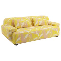 Popus Editions Lena 4 Seater Sofa in Pink Miami Jacquard Upholstery