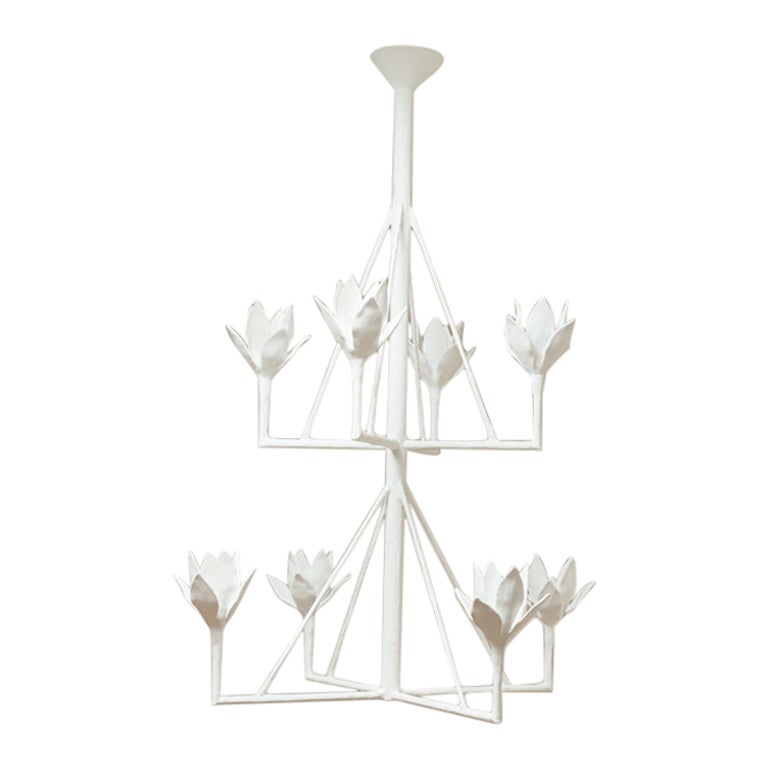 Spring chandelier by Serge Castella  For Sale