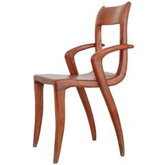 American Sculptural, Organic Wooden Craft Chair, 1950s