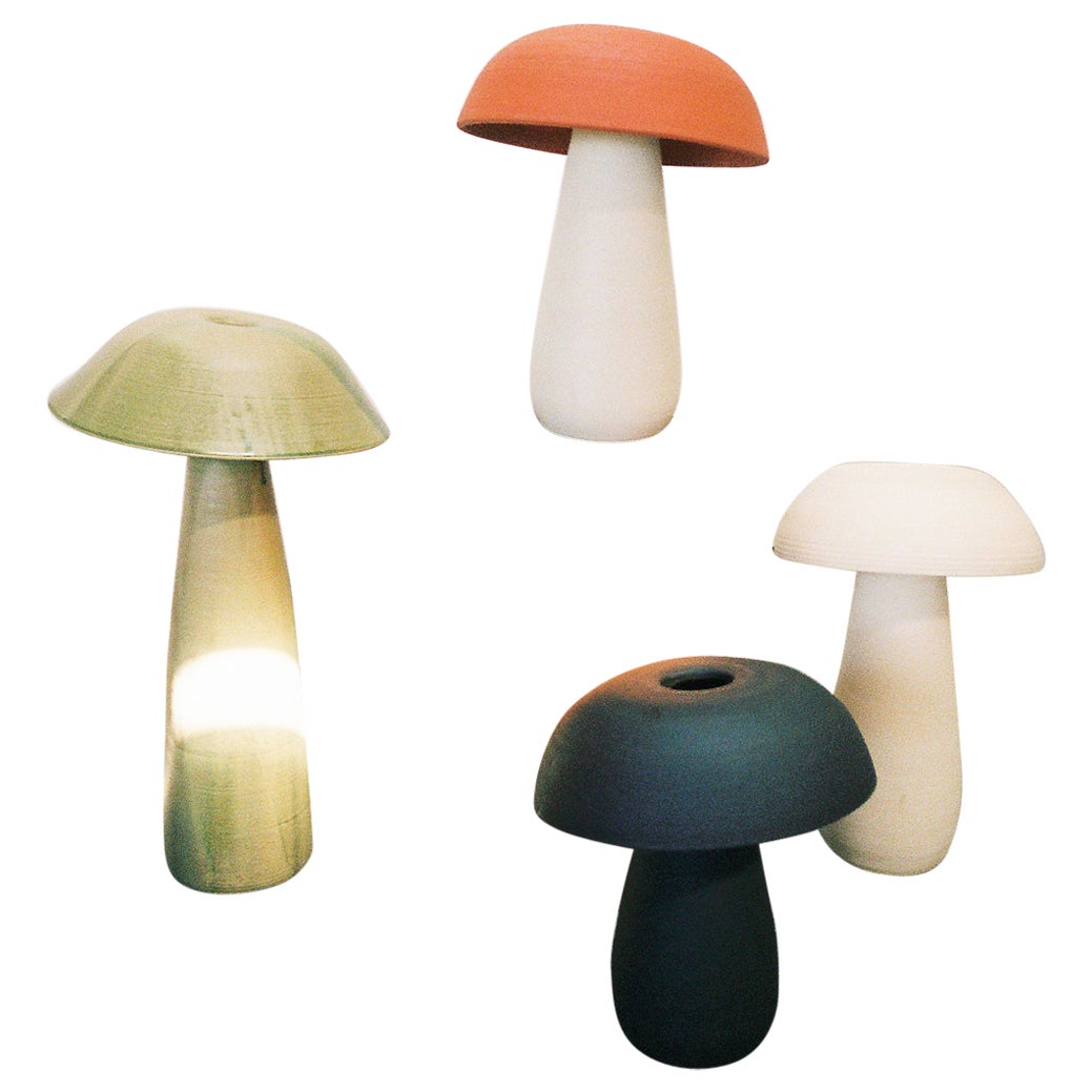Set of 4 Mushroom Lamps by Nick Pourfard For Sale