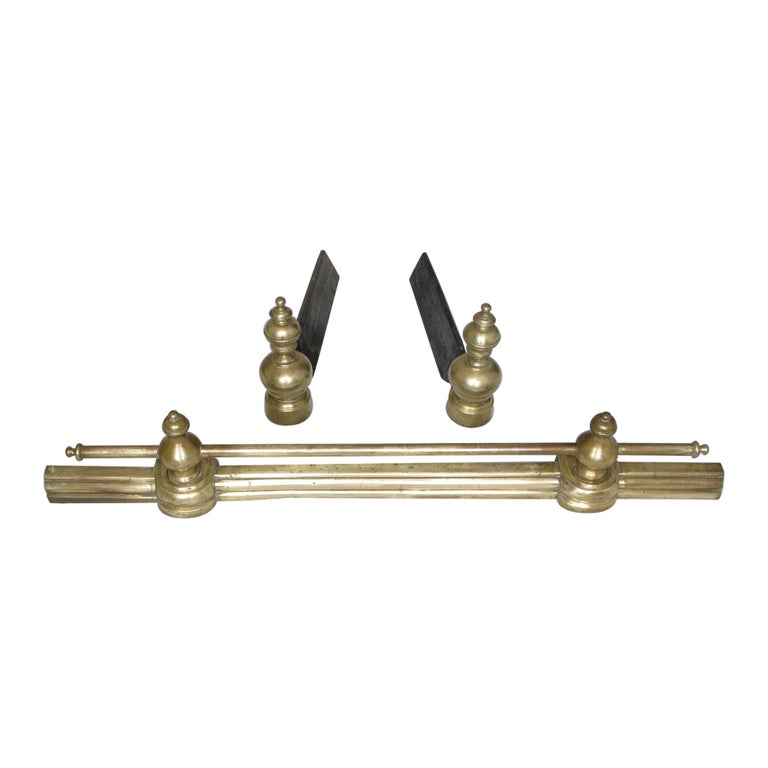 Brass Fireplace Set For Sale at 1stDibs