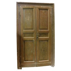 n.4 porte doppie con cornice, laccate e intagliate, fine XIX secolo Italia