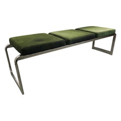 Vintage Chrome waterfall Bench by Design Institute America