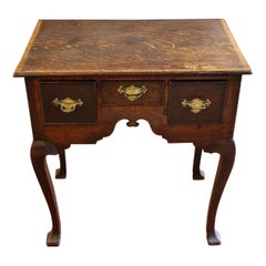 Circa 1730 English Country Oak Lowboy or Dressing Table