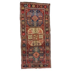 Antique Caucasian Karachov Runner circa 1920 3’8x8’2