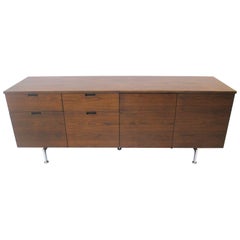 Walnut Credenza in the style of Knoll by Robert John  