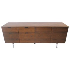Walnut Credenza in the style of Knoll by Robert John