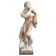 Französische Terrakotta-Skulptur eines klassischen Mannes