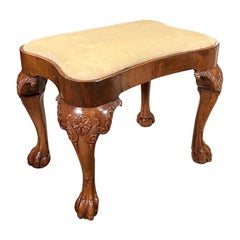 Antique George II Walnut Stool ( Property of Nelson A Rockefeller & John.D.Rockefeller )