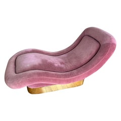 Vintage Postmodern Mauve Pink Floating Lounge Chair by Comfort Designs Inc