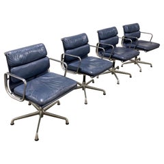 Used Herman Miller Eames Soft Pad Leather Office Chairs, 1980s