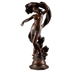 Antique Horace DAILLION (1854-1940) 'Aurore' Bronze patiné, vers 1900