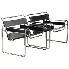 Armchairs in the Wassily Style by Marcel Breuer, 70s 'Set of 2'