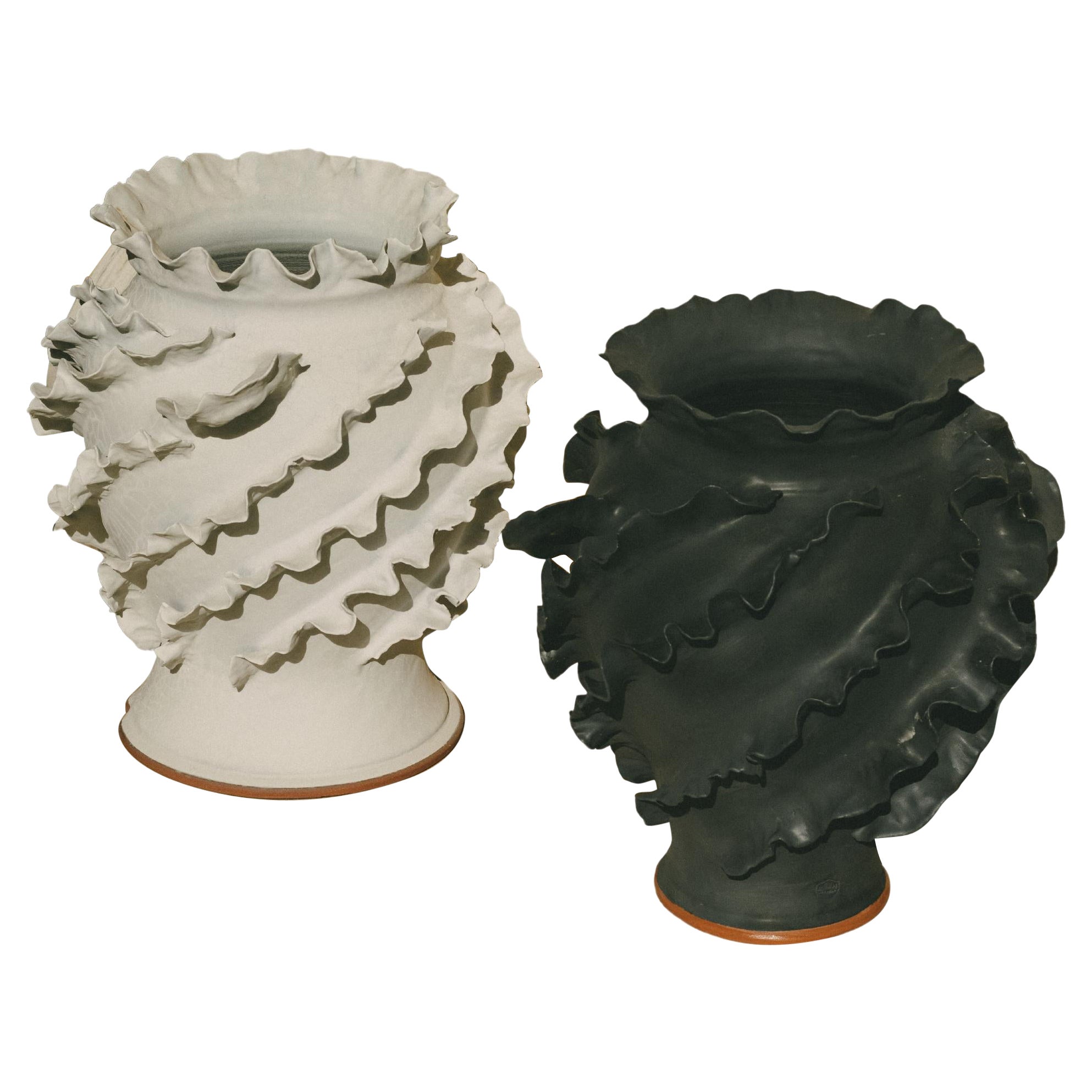 Set of 2 Medusa Vases by Casa Alfarera For Sale