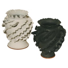 Set of 2 Medusa Vases by Casa Alfarera