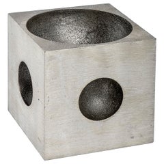 20th Century Lorenzo Burchiellaro Sculpture mod. Cubo in Cast Alluminium, 70s