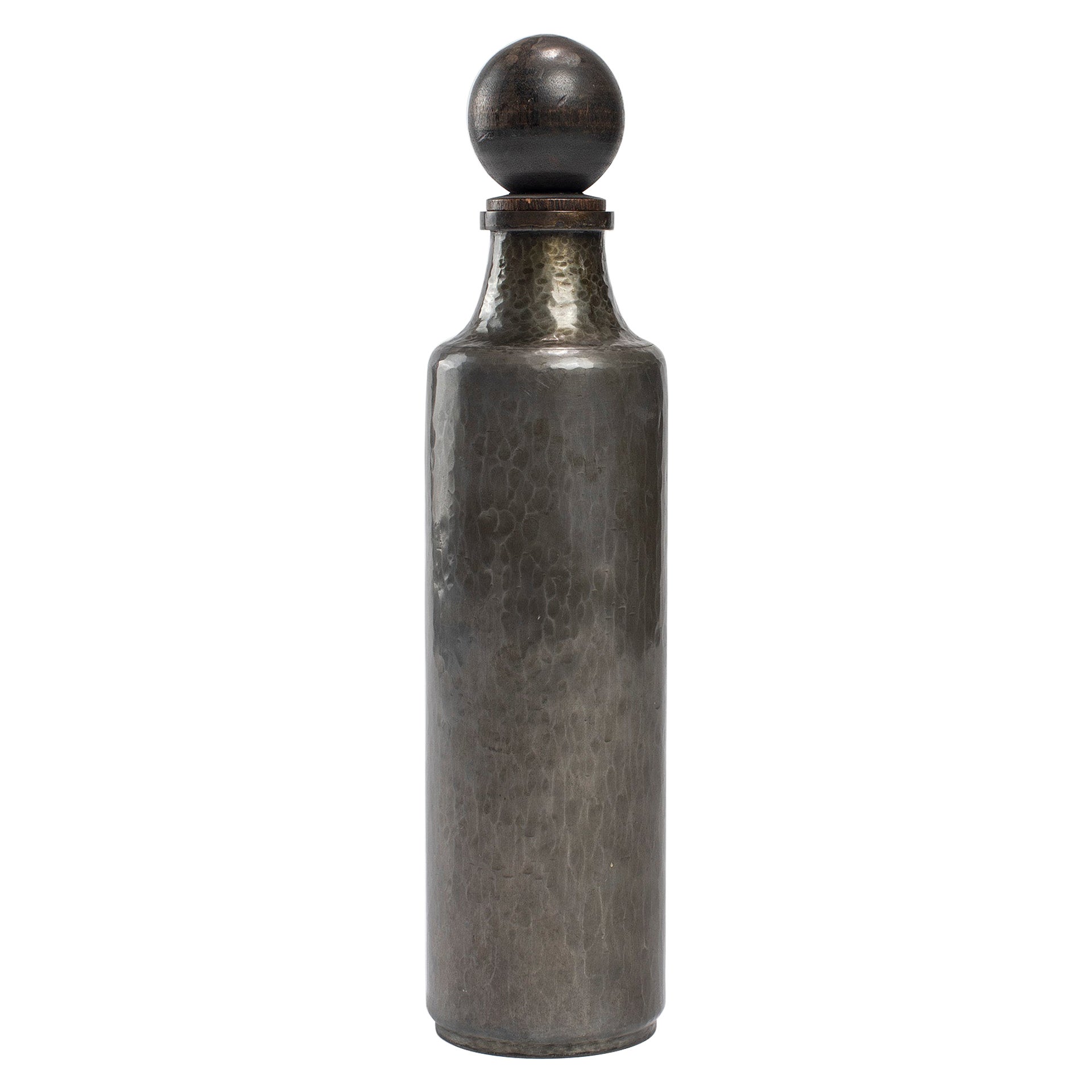 20th Century Lorenzo Burchiellaro Pewter Bottle, 60s