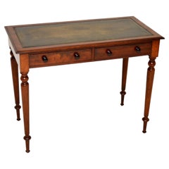 Antique Victorian Leather Top Writing Table / Desk