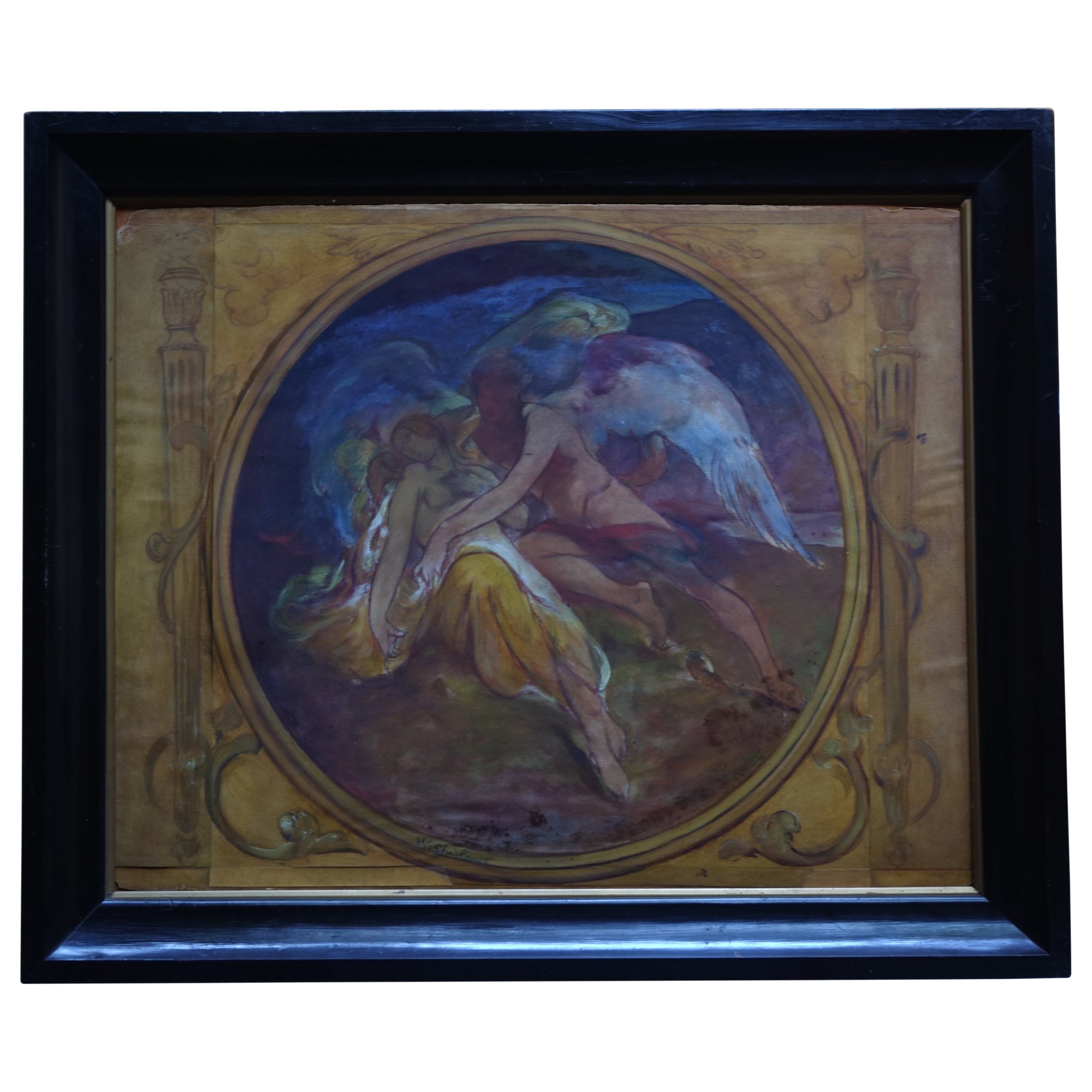 Walter Shirlaw, Study for Decorative Panel For Sale