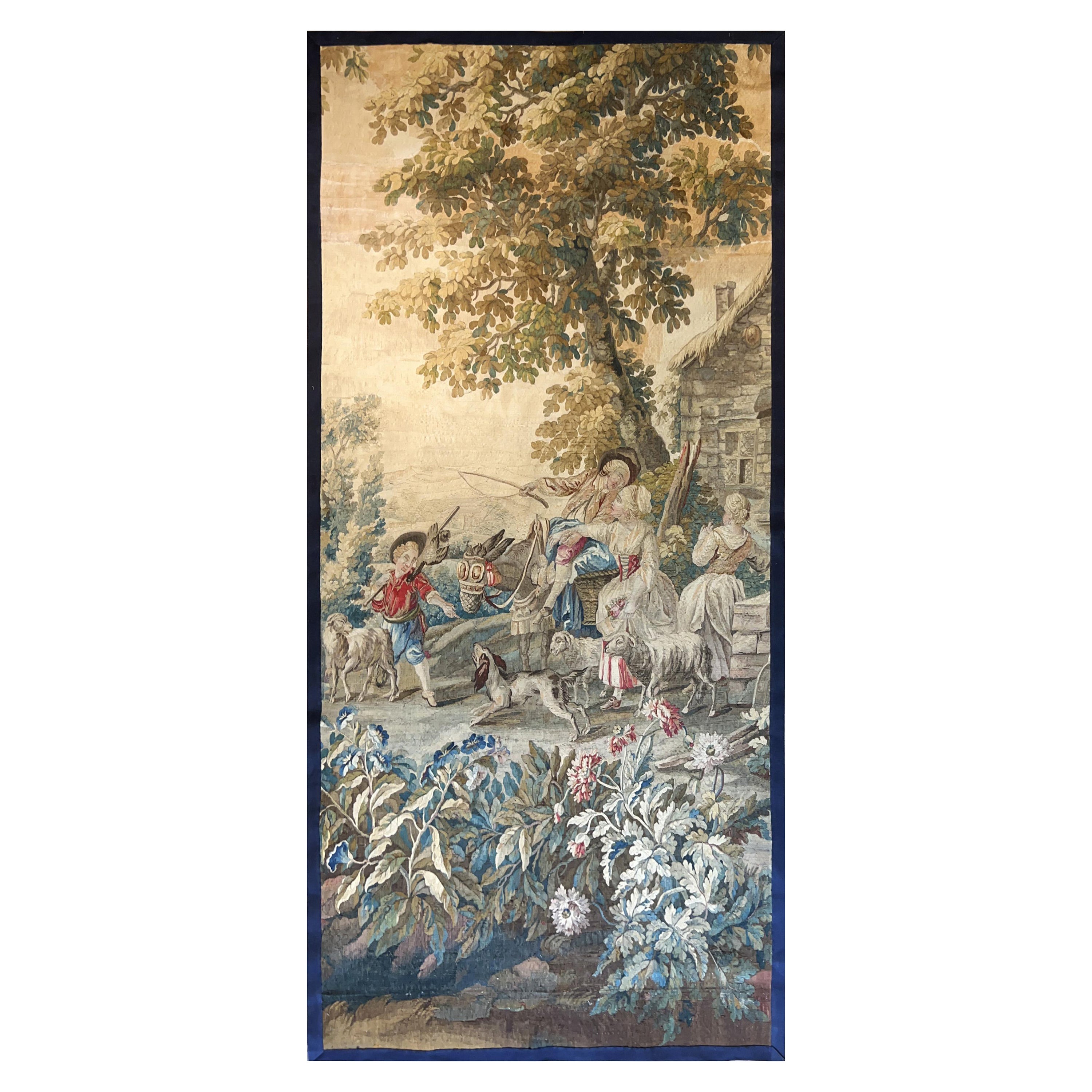 Very Pretty Tapestry of 18th Century Aubusson, N° 1189 For Sale