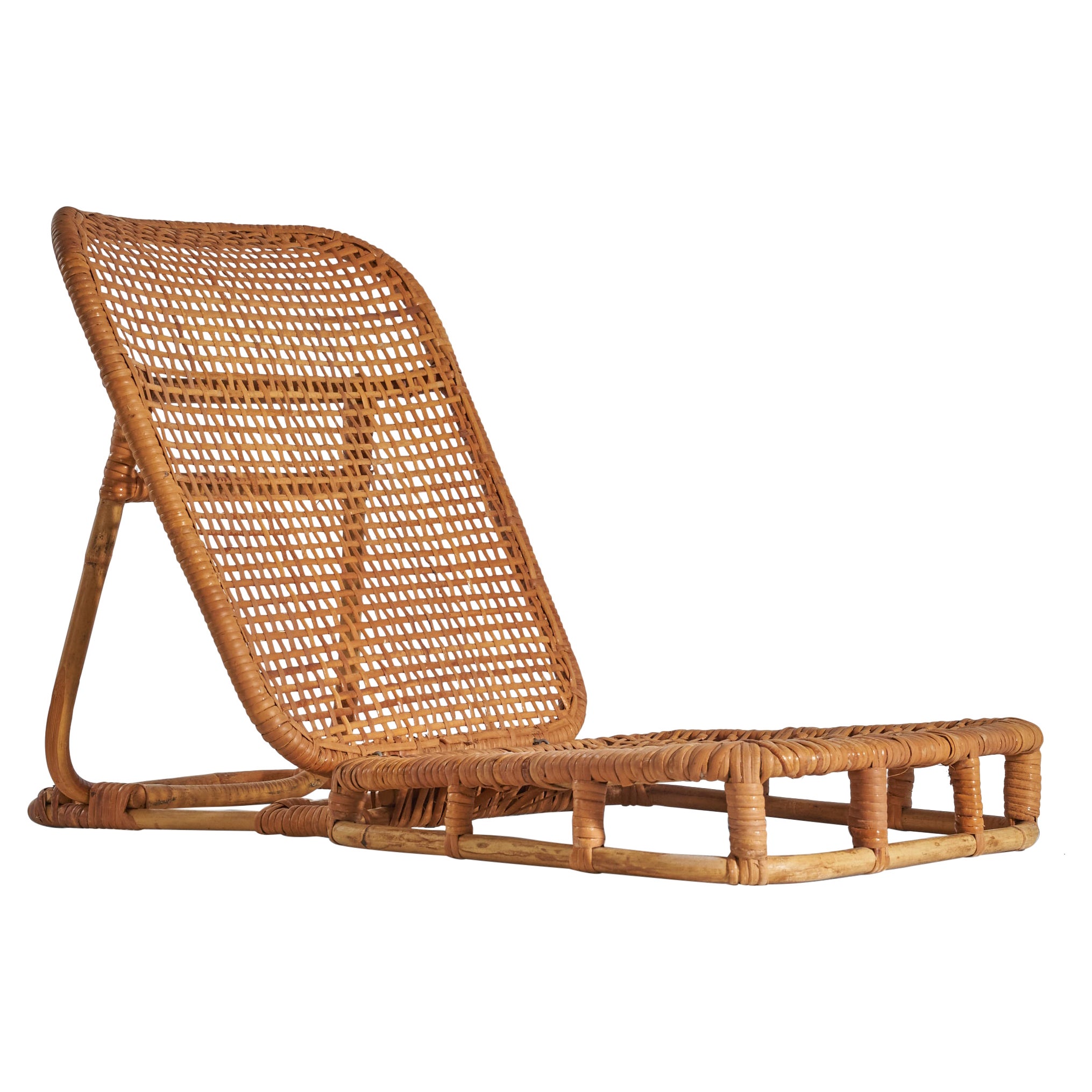 Calif-Asia, Low Chair, Rattan, USA, 1960s For Sale