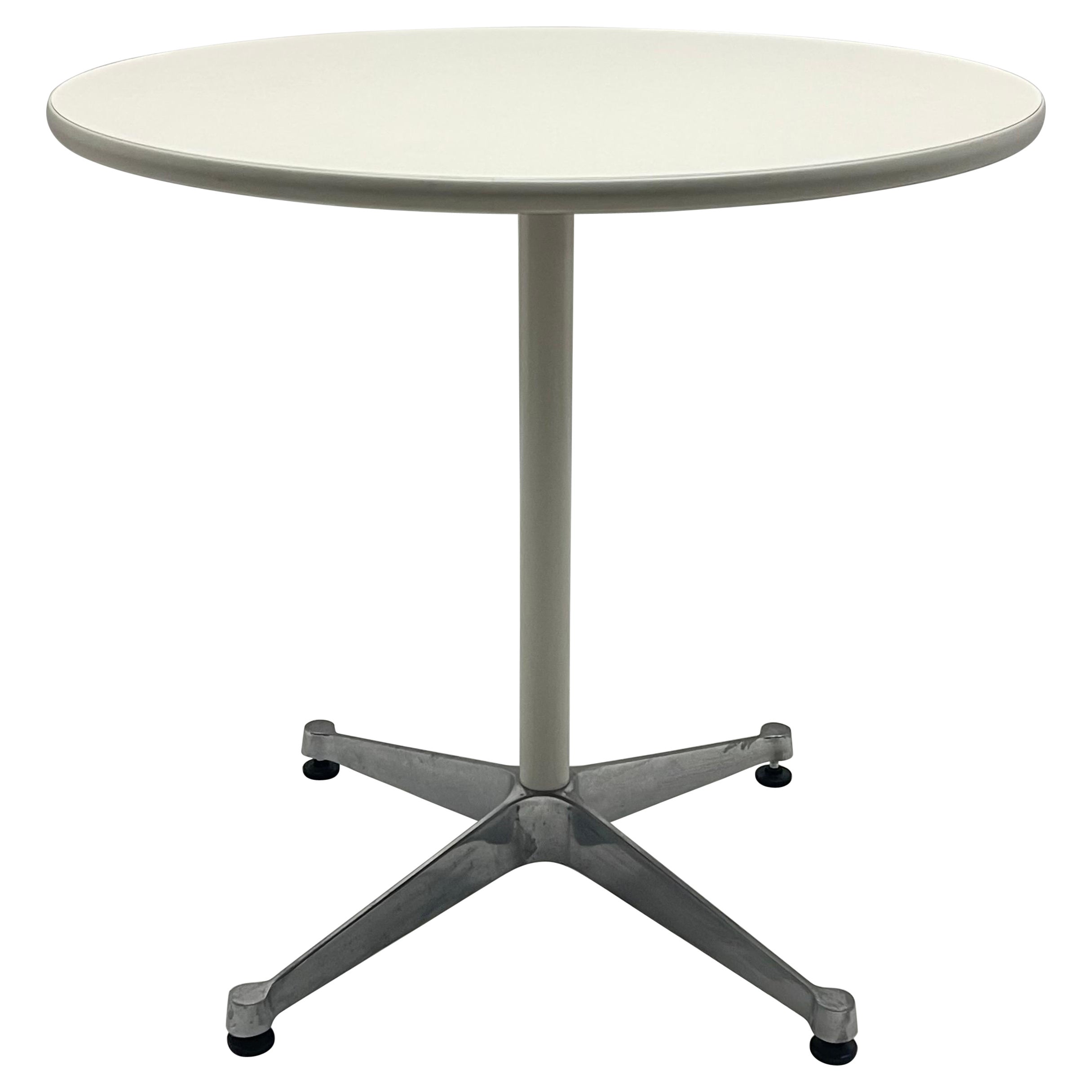 Contemporary Herman Miller Eames Aluminum Dining Bistro Table, USA, circa 2000s For Sale