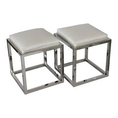 Pair of Nickel Plated Benches