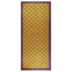Antiker indischer Dhurrie-Teppich 7'6" x17'2"