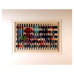 Yaacov Agam Visual Orchestration Signed Agamograph 38/99 Kinetic Art Framed