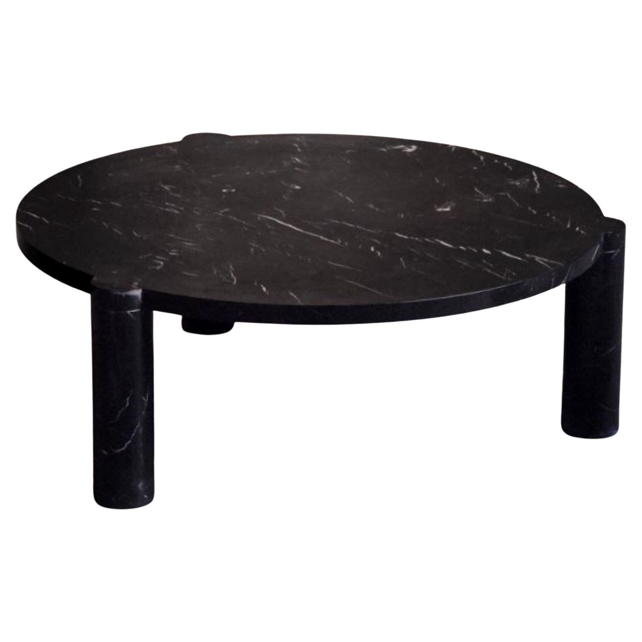 Black Marquina Marble Alexis 90 Coffee Table by Agglomerati For Sale