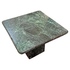 Pair of Vintage Italian Green Marble End Tables or Coffee Tables