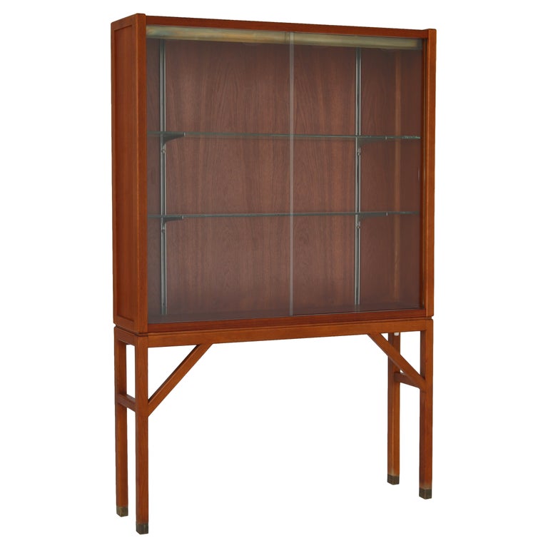 Carl-Axel Acking Vitrine Cabinet in Teakwood & Glass for Bodafors, Sweden, 1960s For Sale