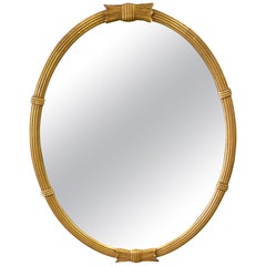 Oval Gilded Italian Mirror