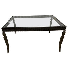 Art Deco Style Rectangular Bronze Cocktail Table by Baker