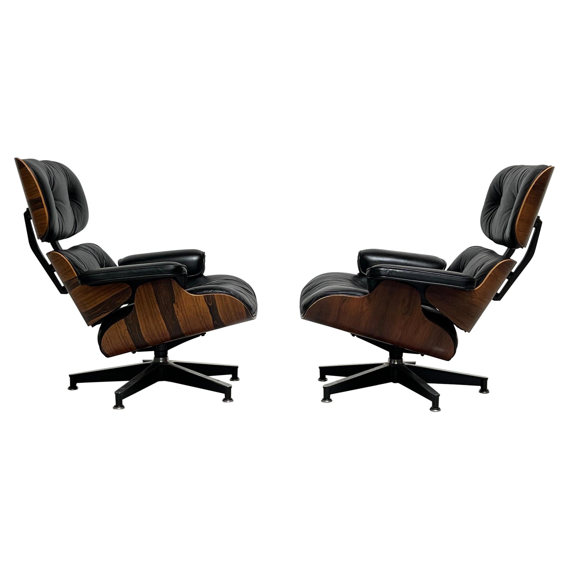 Ein Paar 670 Loungesessel von Charles Eames für Herman Miller