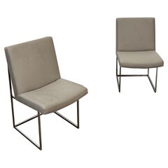 Milo Baughman Style Chairs, Set of 2