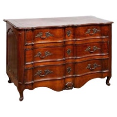 Antique 18th Century French Louis XV Style Provincial Cherry 3-Drawer Commode