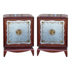 Retro Hollywood Regency Style Mirrored Cabinets Att. Grosfeld House