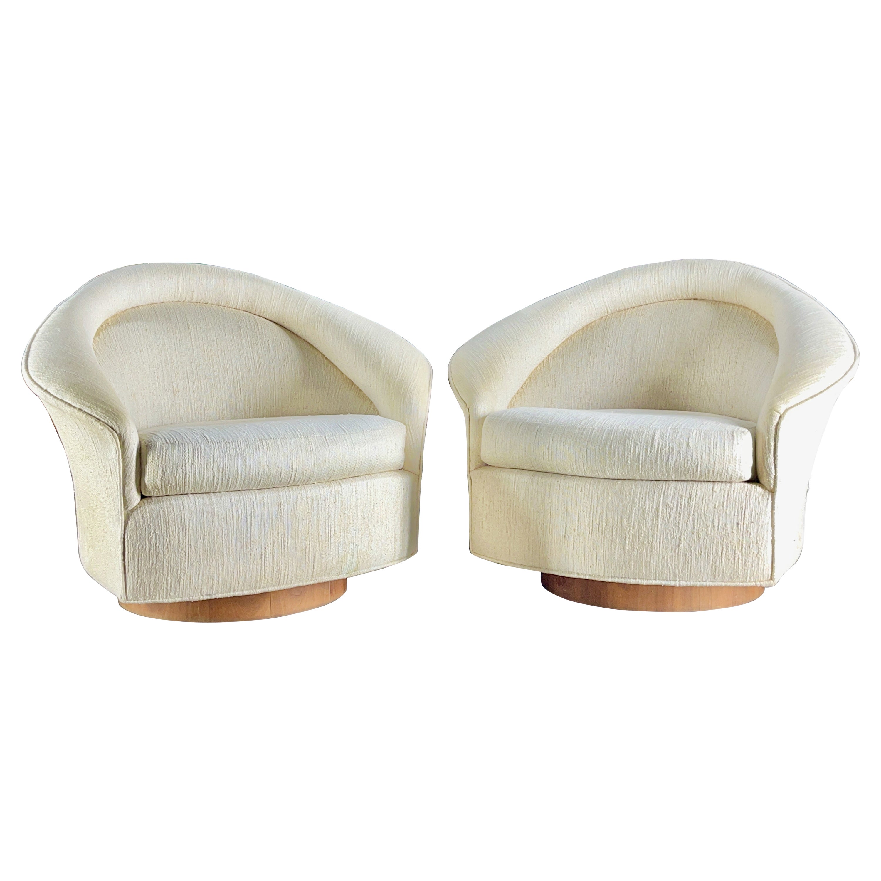 Pair of Adrian Pearsall Tilt Swivel Lounge Chairs