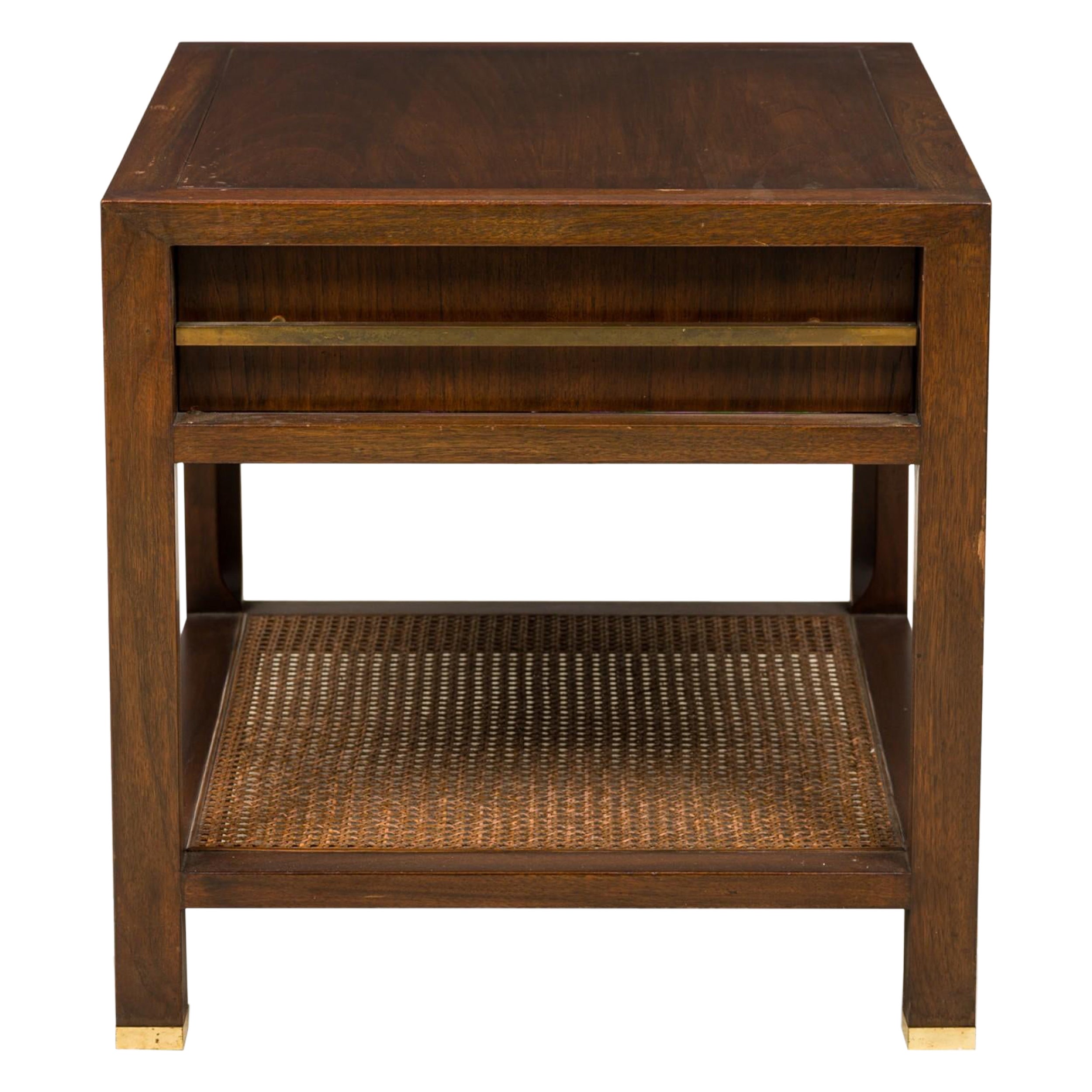 Finn Juhls per Baker Furniture Company Tavolino con mensola in legno scuro