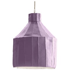 Contemporary Ceramic Lavender SUFI Lamp Corteccia Texture