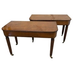 Outstanding Quality Pair of Antique George III Quality Mahogany Console Tables 