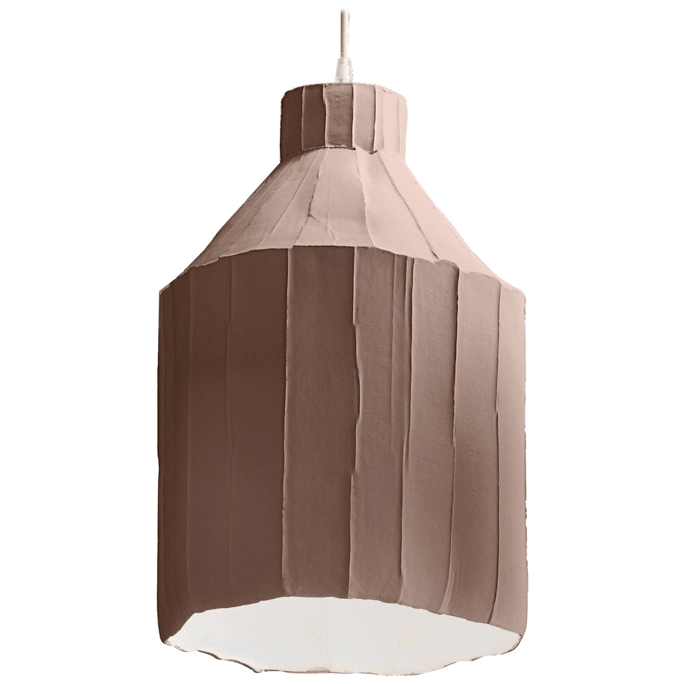 Contemporary Ceramic Coffee SUFI Lamp Corteccia Texture For Sale