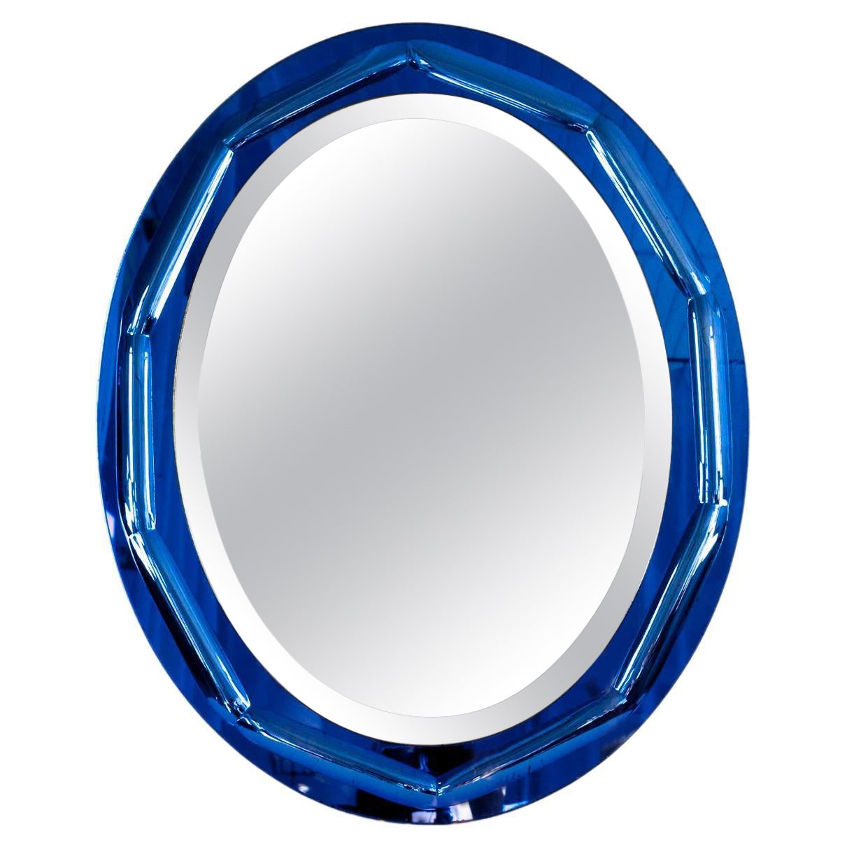 Antonio Lupi Oval, Two- Tone, Italian Mirror, by Cristal Luxor