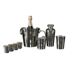 Eight piece silver-plated cocktail set